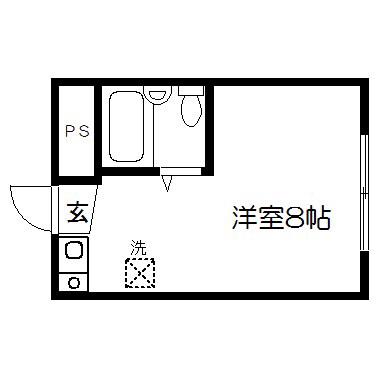 ハイツ金閣(ワンルーム/3階)の間取り写真