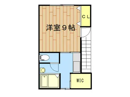 ヴィラージュ(1K/2階)の間取り写真