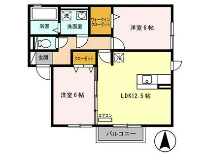 レスポワール(2LDK/2階)の間取り写真