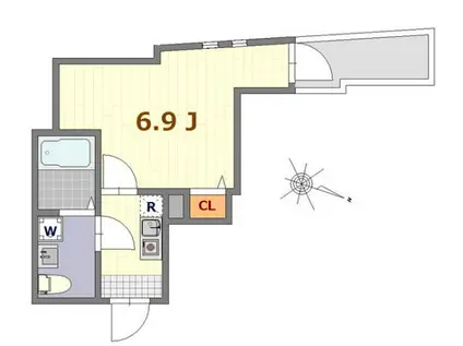 グリーンハイツ西横浜(1K/2階)の間取り写真