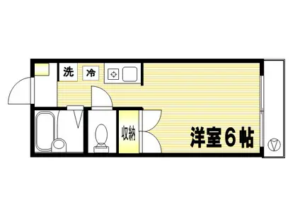 メゾンフォレスト(ワンルーム/2階)の間取り写真