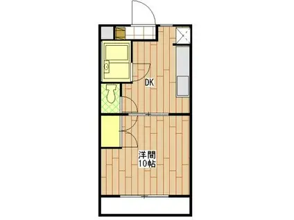 グランドキャニオン(1DK/1階)の間取り写真