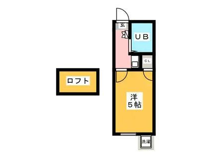 TERU東長崎(1K/2階)の間取り写真