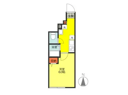 ミハス三鷹台(1K/1階)の間取り写真