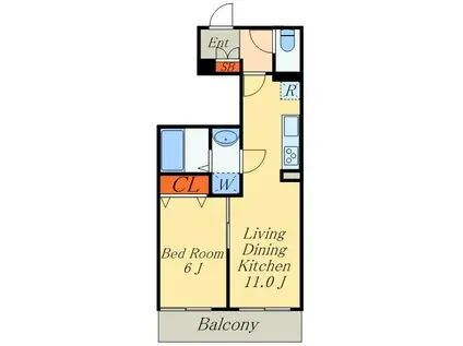 グラン・タヱ(1LDK/2階)の間取り写真