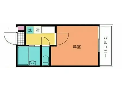 プラナス白楽II(1K/2階)の間取り写真