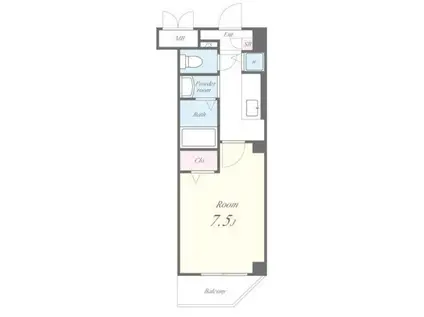 DORF SHIROKANE(1K/3階)の間取り写真