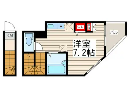 MID瑞江(ワンルーム/2階)の間取り写真