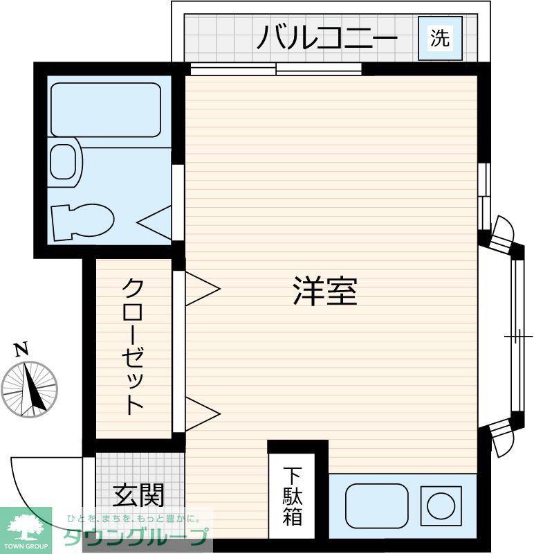 サヅカハイツ(ワンルーム/2階)の間取り写真