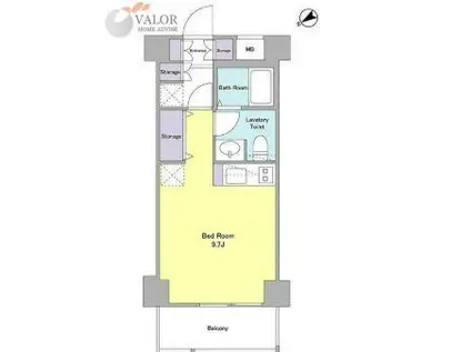 スタイリオ下丸子(ワンルーム/2階)の間取り写真