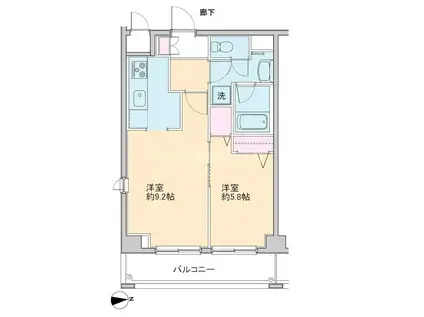 プロッシモ新宿(1LDK/4階)の間取り写真
