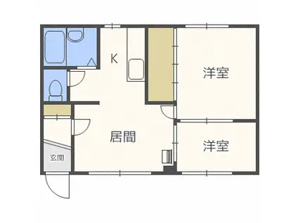 パレーシャル栄通I (2LDK/3階)の間取り写真