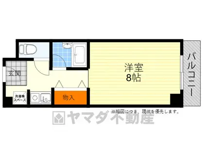 グランボア(ワンルーム/3階)の間取り写真