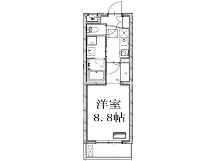 グレイスフラット(1K/3階)の間取り写真