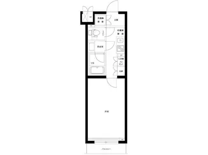 ルーブル駒沢大学参番館(1K/3階)の間取り写真