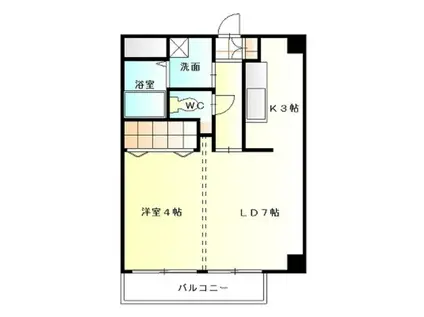 アデランテ(1LDK/4階)の間取り写真