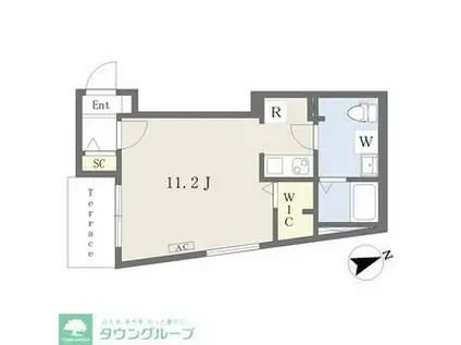 QUADOR鶴舞(ワンルーム/2階)の間取り写真