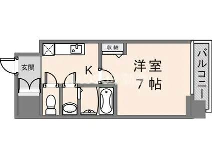 フォーリアライズ大阪イーストゲート(1K/3階)の間取り写真