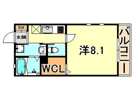 コスタデ須磨浦(1K/2階)の間取り写真