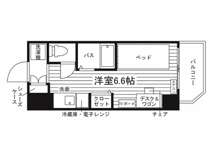 学生会館 CLASSY BASE 雑司が谷(ワンルーム/3階)の間取り写真