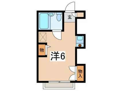 サンステージ相模台第2(ワンルーム/2階)の間取り写真