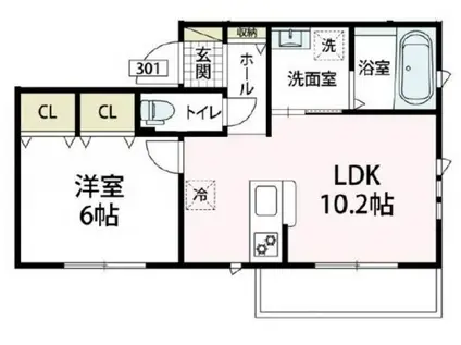 メゾン・ド・エクレール(1LDK/2階)の間取り写真
