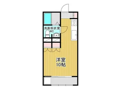 びゅうHEIM.H・Y(ワンルーム/1階)の間取り写真