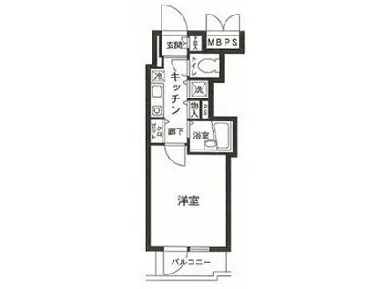 クレアシオン新中野(1K/3階)の間取り写真