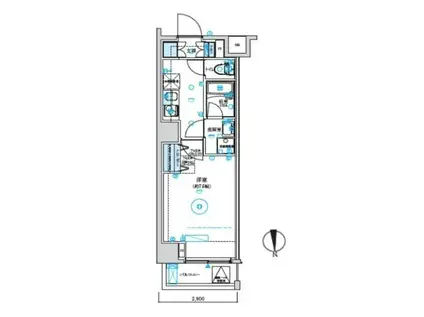 プレニーズ五反野MAXIV(1K/6階)の間取り写真