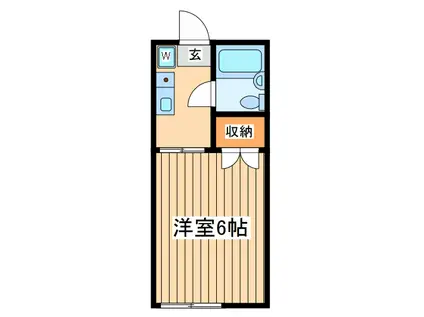 ヘ-ベルハウスまろ-ど(1K/1階)の間取り写真