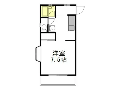 リトルスペース(1K/2階)の間取り写真