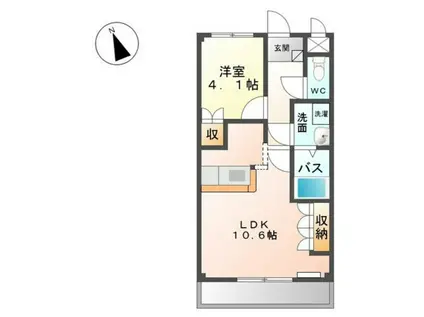 OCEANVIEWCOURT(1LDK/2階)の間取り写真