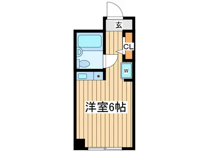 シエル川崎(ワンルーム/1階)の間取り写真