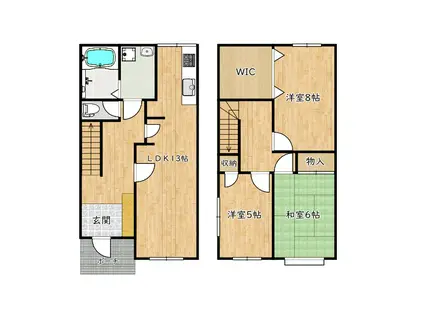 ルグラン赤坂台A棟(3LDK/1階)の間取り写真