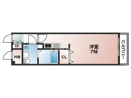 レジュールアッシュ江坂(1K/7階)の間取り写真