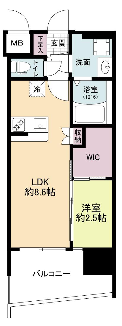 セレニテ新大阪ミラク弐番館(1LDK/5階)の間取り写真