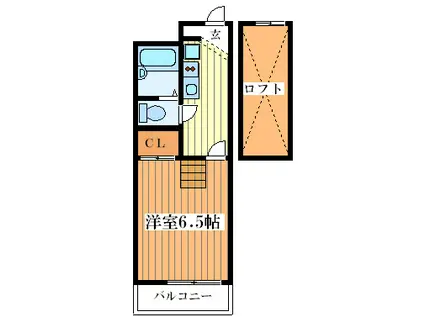 ESPACIO御幣島(1K/1階)の間取り写真