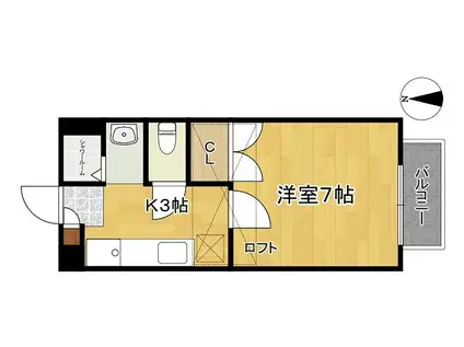 ステーブルサトー(1K/2階)の間取り写真