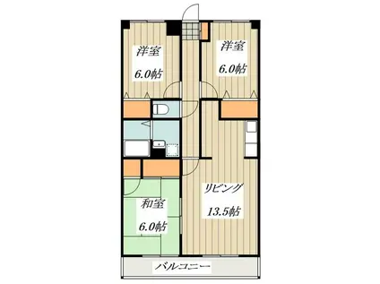 ルミエールII(3LDK/7階)の間取り写真