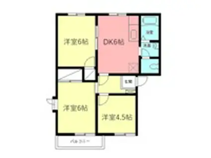 パストラルB(3DK/2階)の間取り写真