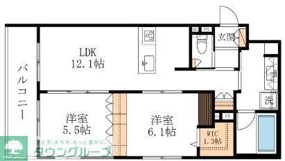 HEBEL MAISON 新城(2LDK/3階)の間取り写真