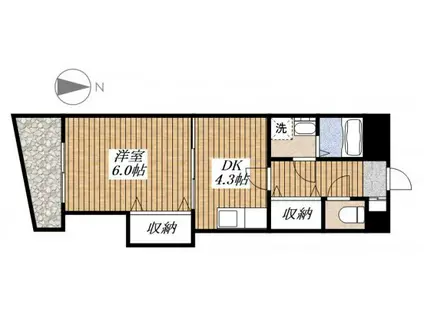 SERAPIS BAY(1DK/2階)の間取り写真