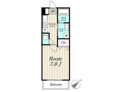カーサ ケイ・ティ(1K/3階)の間取り写真