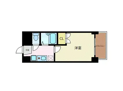 メゾンK(1K/3階)の間取り写真