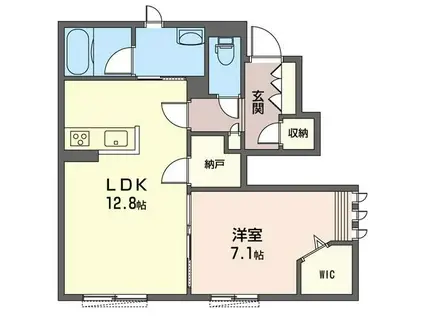 LA OHANA 大倉山(1SLDK/1階)の間取り写真
