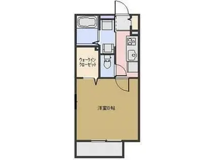 シエル・メゾン(1K/1階)の間取り写真