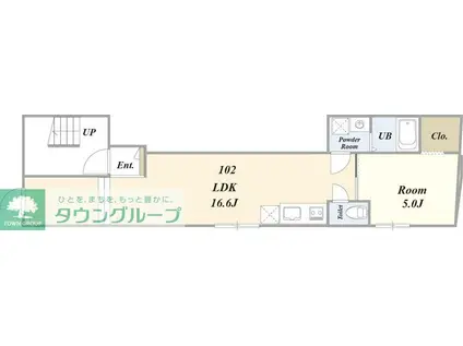エポックヴィクトワール田端(1LDK/3階)の間取り写真