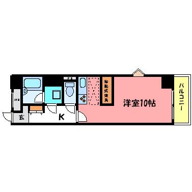 ウエストクイーンズ(1K/3階)の間取り写真