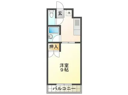 エグゼ3(1DK/3階)の間取り写真