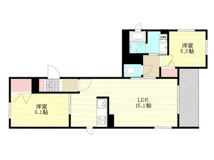 メゾン ド シトロン(2LDK/2階)の間取り写真